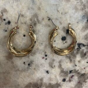 3/$12 Gold hoop earrings